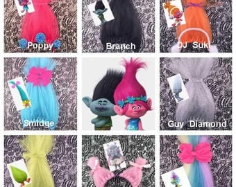 Trolls Headband, Poppy Headband, Troll Birthday Party, Princess Poppy, Troll Hair, Birthday Party Favor, Trolls Birthday Party Pack
