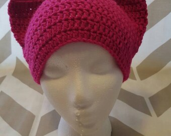 Crochet Kitty Hat - Pussy Hat -- Project Pussyhat