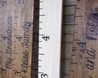 Growth Chart - Kids Measuring Stick - Height Chart - Children's Growth Ruler - Rustic Wood Ruler - Gender Neutral Nursery Sign - Baby Shower