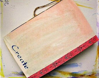 Art journal, handmade journal, watercolor paper, travel journal, mixed media