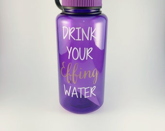 Purple water bottle | Etsy