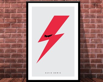 David Bowie Poster, Multiple Sizes, Instant Download, Black Star, Rebel, Digital Prints