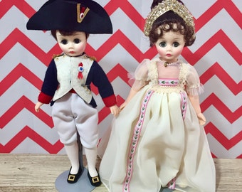 Vintage Napoleon and Josephine Doll Set with Original Boxes, Madame Alexander Doll, Vintage Collectible Doll, Gift for Girl, Historical Doll