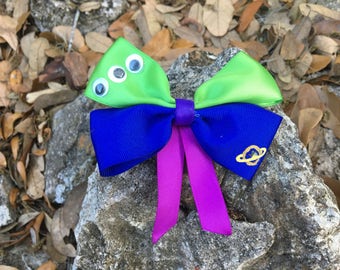 Pizza Planet Alien Toy Story inspired Hair Bow