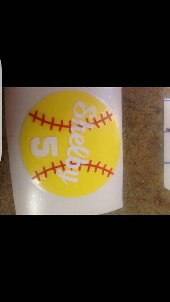 Softball Vinyl Decal Softball Window Sticker Fastpitch