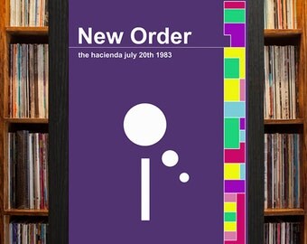 New Order Hacienda Concert Poster 1983
