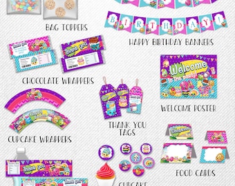 Shopkins bundle, Shopkins party pack, Shopkins party bundle, Shopkins party supplies! Instant download!