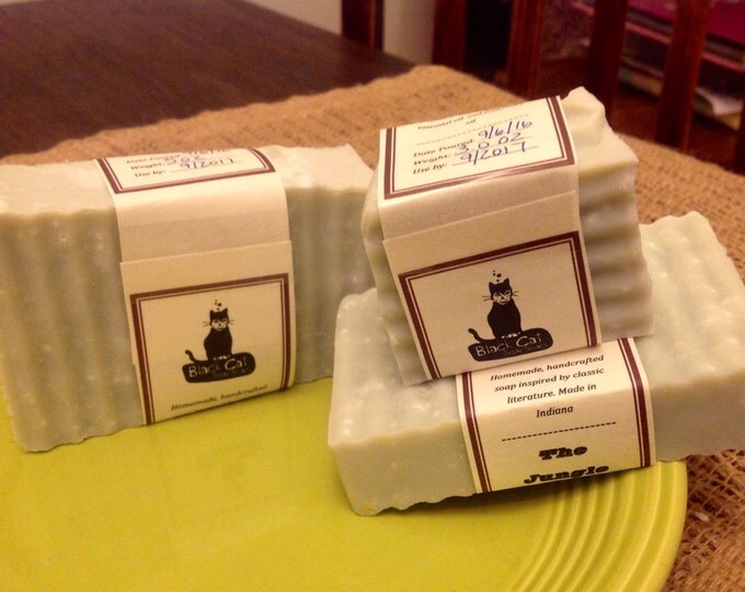 The Jungle Tea Tree Oil Soap- Handmade Soap- Book Soap, Vegan Soap, Shampoo Bar, Natural Soap, Cold Process Soap, Castille Soap
