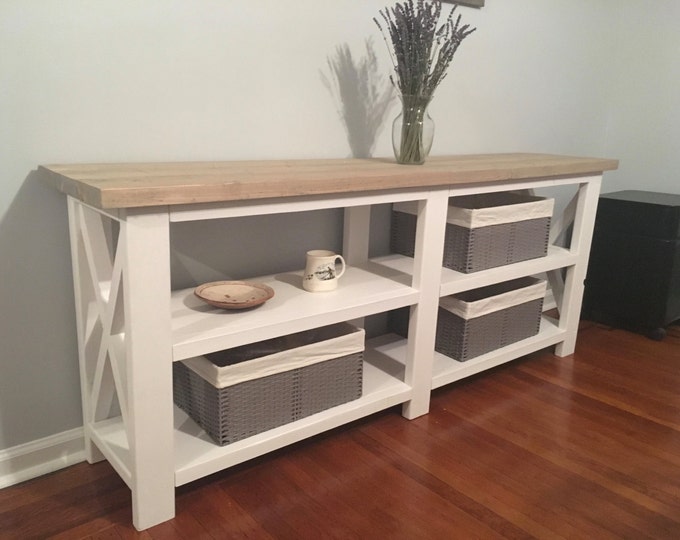 Rustic X Console Table / farmhouse X table