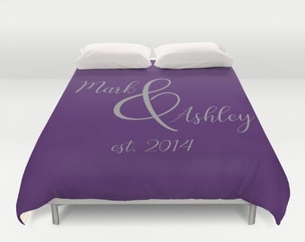 Personalized Bedding King, Duvet Cover Queen, Custom Gifts For Couples, Anniversary Gift For Wife, Master Bedroom Decor, Mr and Mrs Decor