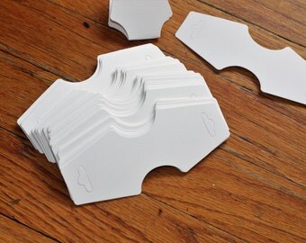 Plain white neckalce tags