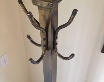 Coat Rack Vintage Glam Brass Plate Coat Stand perfect for all spaces. Brass does have signs of wear, natural aging