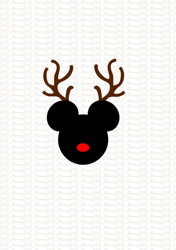 Download Mickey Mouse Reindeer Christmas SVG Cut Files Cricut PNG