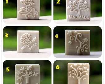 Handmade white Resin Soap Stamp Stamping Soap Mold Craft Choose Your Design