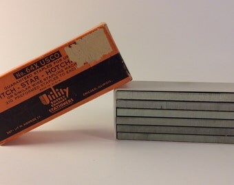 Vintage Mid-Century Bostitch-Star-Hotchkiss 500 staples in original box No. 64xUSCO