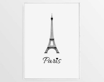 Paris skyline | Etsy