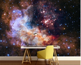 Galaxy wallpaper, wall mural stars, nebula wallpaper, star wallpaper, universe wallpaper, ceiling wall mural, universe ceiling, ceiling wall