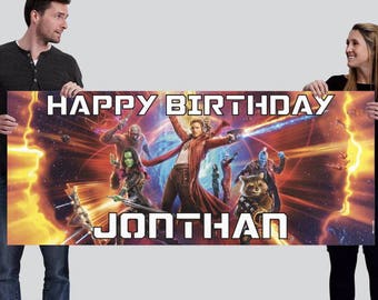 Custom Guardians of the Galaxy Happy Birthday Banner (2.5'x6')