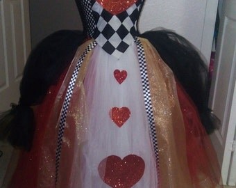 Queen of hearts tutu dress