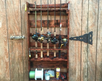 Fishing rod display | Etsy