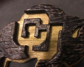 Colorado buffaloes wood art, cu buffs, cu wall art, university of Colorado, cu buffs wall art, wood cu buffaloes sign, cu decor, cu wood art