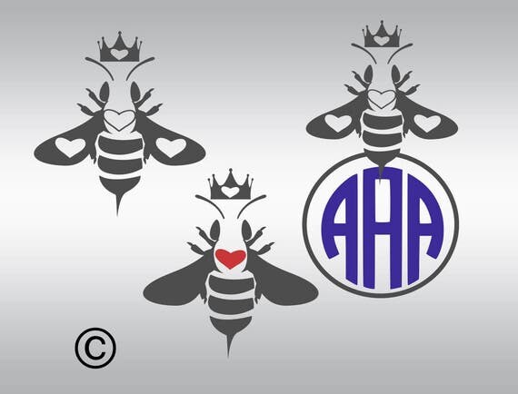 Download Bee svg Queen bee svg Bee clipart Bee silhouette Crown