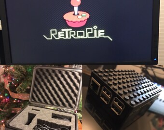 32GB Raspberry Pi 3 RetroPie and Kodi Console w/ Case + 2 NES/SNES Style Controllers