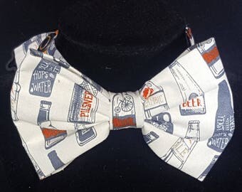 Hipster Beer Bottles Bow Tie