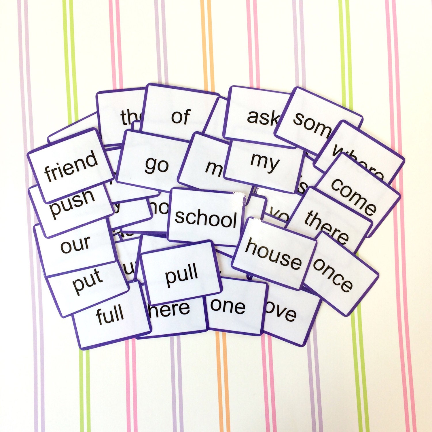Year 1 Common exception words flash cards Phonics Key words