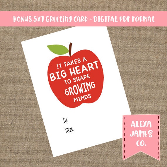 Download BONUS Thank You Card PDF, It Takes a Big Heart to Shape ...