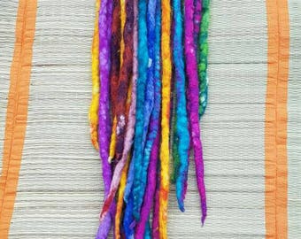 11 D/E Accent Wool Dreadlock Extensions. Double Ended dreads