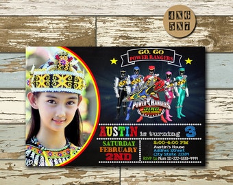Power Ranger Invitation / Power Ranger Birthday Invitation / Power Ranger / Power Rangers / Power Rangers Birthday / Power Ranger invites