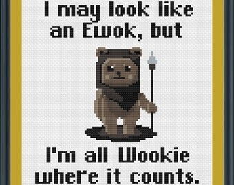 Ewok Cross Stitch Pattern (Star Wars Cross Stitch Pattern)