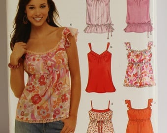 New Look/Simplicity #6562 misses' blouse pattern in 5 styles