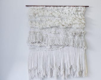 Large Neutral Handmade Woven Tapestry
