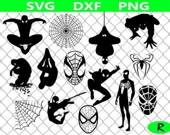 Spiderman SVG Bundle, Superhero SVG , Spiderman clipart, svg files for silhouette, cricut, vector, dxf, cut files, cutting template, vinyl