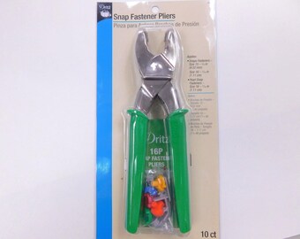 Dritz Snap Fastener Pliers Attach Snaps to Leather & Fabric Sewing Snaps Clothes Purse Wallet Fastener Snap Pliers