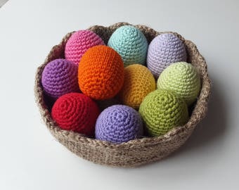 Handmade Crochet Jute Storage Basket, Decorative Storage, Jute Basket, Dekorative Jute Korb