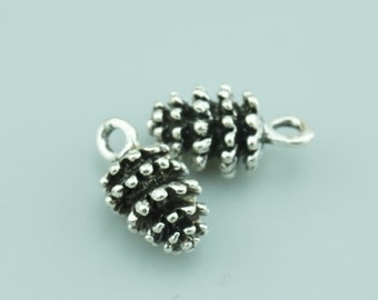20pcs 15x9x8mm Antique Silver Nut Charm Pendants,Pinecone Charm Pendants Z7577