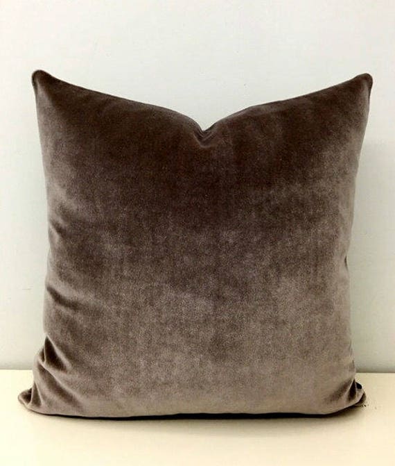 Light Brown  Cotton Velvet  Throw Pillows  Velvet  Pillow  Cover