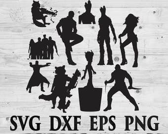 Guardians of galaxy SVG Files Silhouettes DXF Files Cutting files Cricut Silhouette