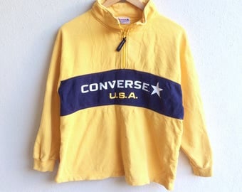 Famous CONVERSE USA big logo sweatshirt yellow colour medium size