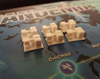 Pandemie Brettspiel, 3D gedruckt Forschung Zentrum Token