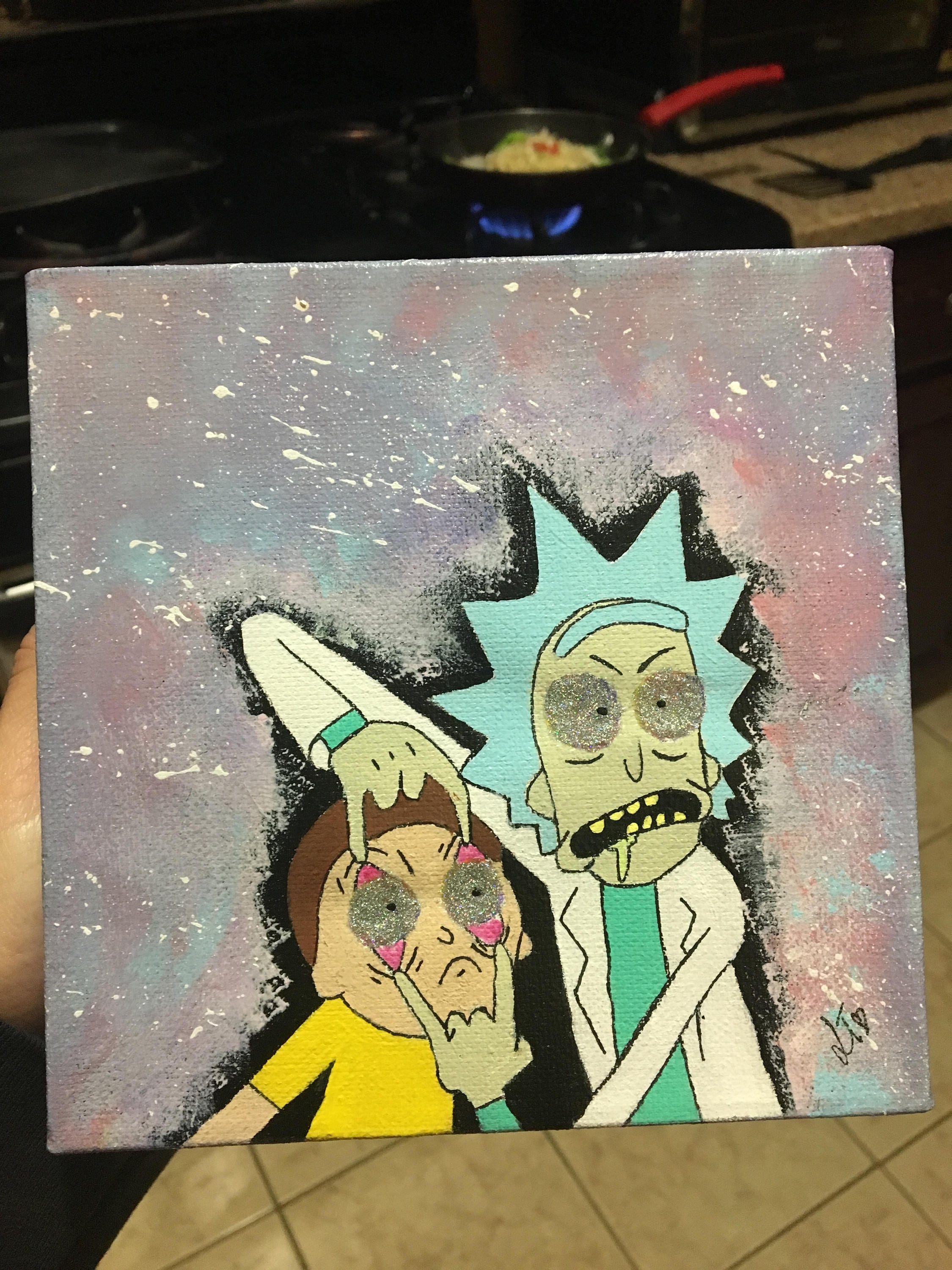 Rick and Morty Painting Canvas