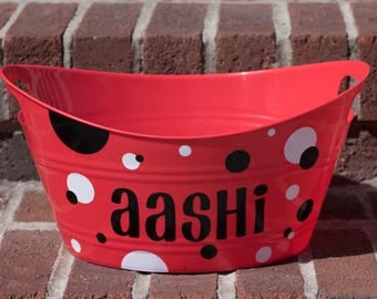 Personalized Basket, Party Favor, Gift Basket, Candy Bin, Dog Toy Basket, Easter Basket - Multiple Colors
