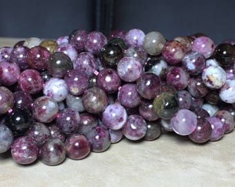 8mm Pink Tourmaline Gemstone Round 8mm Loose Beads 15.5 inch Full Strand, Pink Tourmaline Beads, Tourmaline Beads