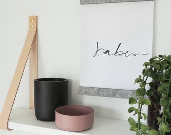 Large Leather Shelf