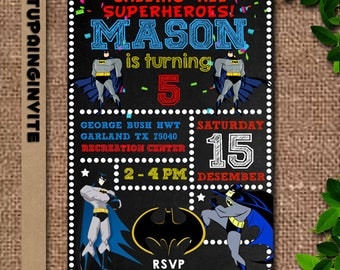 Batman,Batman Invitation,Batman Invites,Batman Birthday,Batman Birthday Invitation,Batman Birthday Party Supplies,Batman Birthday Party