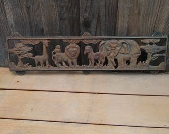 Vintage cast iron African safari