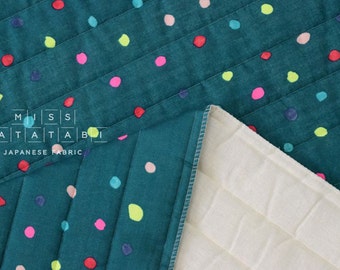 Japanese Fabric Nani Iro colorful Pocho quilted double gauze - opera - 50cm